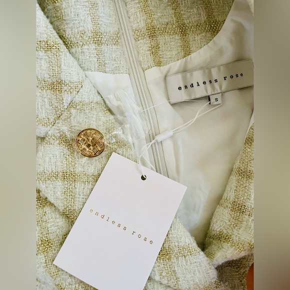 Endless Rose Sleeveless Tweed Suited Romper.NWT Size : S - Picture 8 of 11